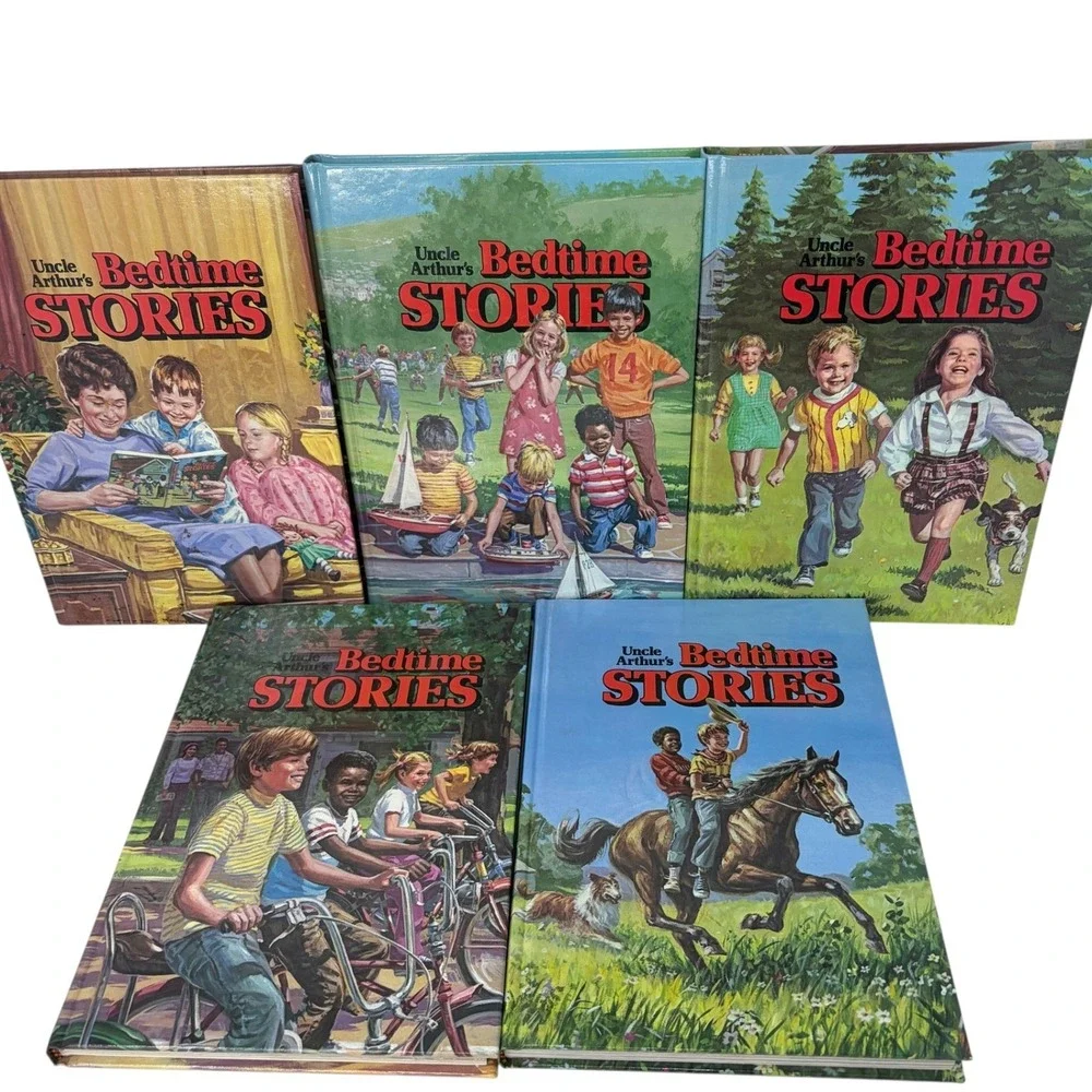 Uncle Arthur's Bedtime Stories Set 1-5 Vintage 1976 Hardcover Children Books